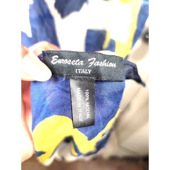 Euroceta Fashion Italy Abstract Print Modal Scarf Made In Italy SIZE 63 X 90 - Picture 5 of 7